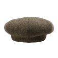 画像4:  【30%OFF】 FLAT TOP CASQUETTE  TWEED BROWN