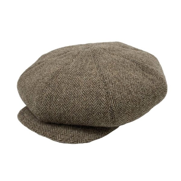 画像1:  【30%OFF】 FLAT TOP CASQUETTE  TWEED BROWN