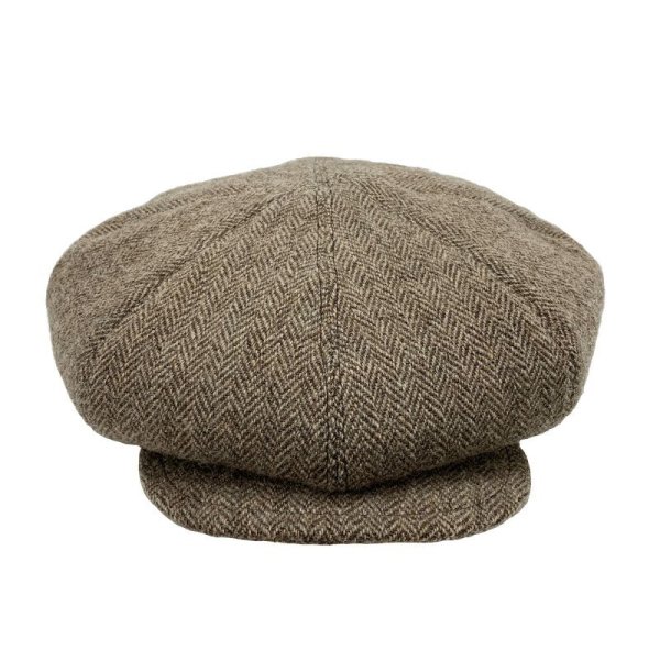 画像2:  【30%OFF】 FLAT TOP CASQUETTE  TWEED BROWN