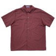 画像1: 【Our Favourite Shop】SHORT SLEEVE PETERPAN SHIRTS <br>BURGUNDY (1)