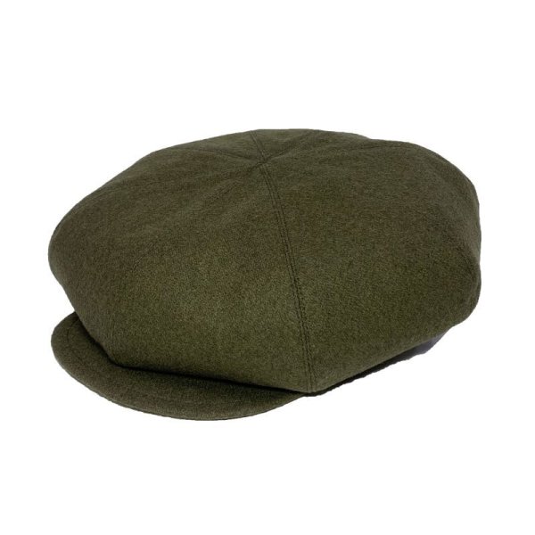 画像1:  【30%OFF】 FLAT TOP CASQUETTE  WOOL OLIVE