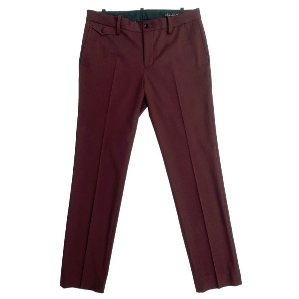 画像1: NARROW TROUSERS  BORDEAUX