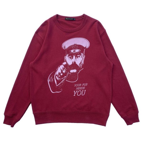 画像1:  【30%OFF】 LIGHT SWEAT JUMPER  BURGUNDY