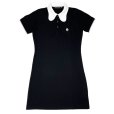 画像1: BEAGLE COLLAR POLO DRESS <BR>BLACK (1)