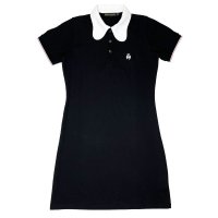 BEAGLE COLLAR POLO DRESS  BLACK