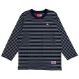 画像1: STRIPE BASQUE SHIRTS <br>NAVY-WHITE(TWIN LINES) (1)