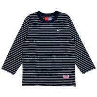 STRIPE BASQUE SHIRTS  NAVY-WHITE(TWIN LINES)