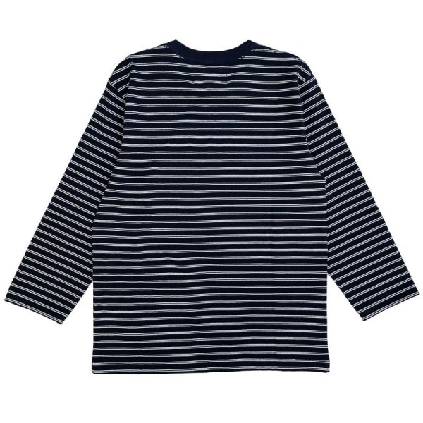 画像2: STRIPE BASQUE SHIRTS  NAVY-WHITE(TWIN LINES)