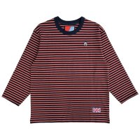 STRIPE BASQUE SHIRTS  SALMON PINK-NAVY