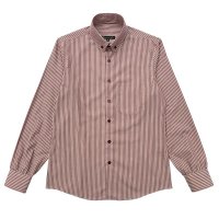 CLASSIC ROUND COLLAR B.D.SHIRTS  STRIPE WINE