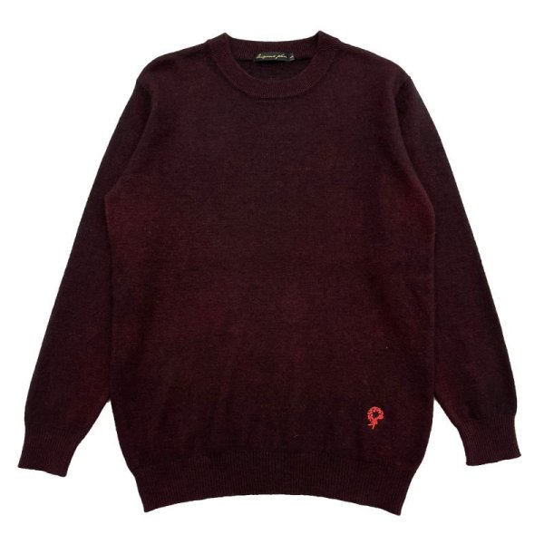 画像1: LIGHT MOHAIR JUMPER  BORDEAUX