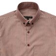 画像3: CLASSIC ROUND COLLAR B.D.SHIRTS  STRIPE WINE