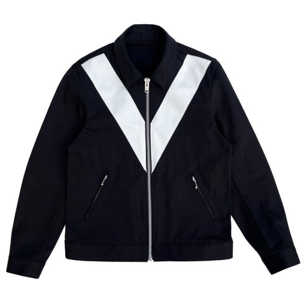 画像1: V-JACKET  BLACK-SILVER