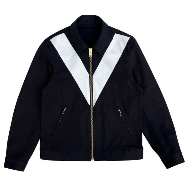 画像1: V-JACKET  BLACK-GOLD