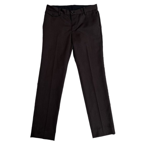 画像1: NARROW TROUSERS  DARK BROWN