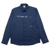 YOU MAKE ME ___ SHIRTS  NAVY