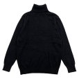 画像2: POLO-NECK LIGHT MOHAIR JUMPER <BR>BLACK (2)