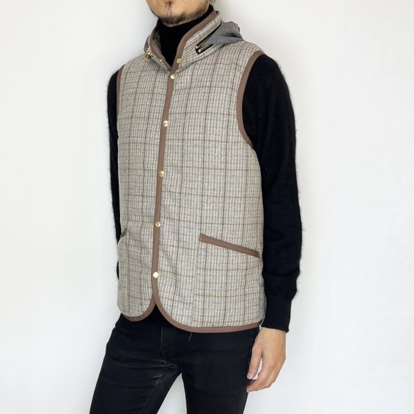 画像13: TWEED×QUILTING GILET  GREY-BEIGE