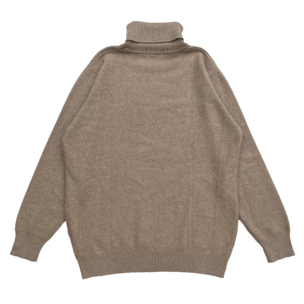 画像2: POLO-NECK LIGHT MOHAIR JUMPER  CAMEL