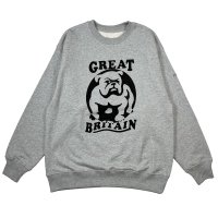 BULLDOG HEAVY SWEAT JUMPER  HEATHER GREY