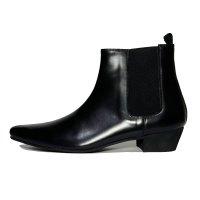 CHELSEA HEEL BOOTS  BLACK