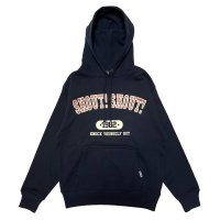 SHOUT! SHOUT! COLLAGE HOODIE  NAVY