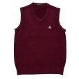 画像1: V-NECK SLIP OVER <BR>BURGUNDY (1)