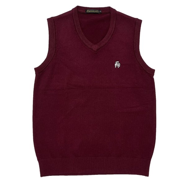 画像1: V-NECK SLIP OVER  BURGUNDY