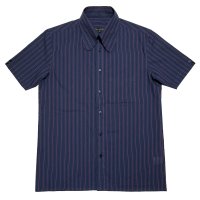 S/S BEAGLE COLLAR SHIRTS  NAVY
