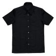 画像1: S/S BEAGLE COLLAR SHIRTS <BR>BLACK (1)