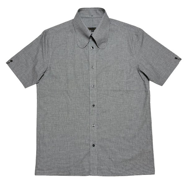 画像1: S/S BEAGLE COLLAR SHIRTS  GREY