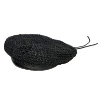 STRAW ARMY BERET  BLACK
