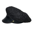 画像3: STRAW MOTORCYCLE CAP  BLACK