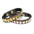 画像1: DIAMOND STUDS WRISTBAND <br>BROWN (1)