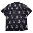 画像2: PIN-UP GIRLS S/S OPEN COLLAR SHIRTS <br>BLACK (2)