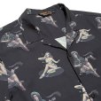 画像3: PIN-UP GIRLS S/S OPEN COLLAR SHIRTS  BLACK