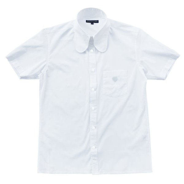 画像1: S/S BEAGLE COLLAR SHIRTS  WHITE