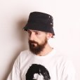 画像14: BUCKET HAT -reversible- <br>BLK-GREEN×CHARCOAL (14)