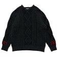画像1: WASHED ALAN KNIT JUMPER <br>BLACK (1)