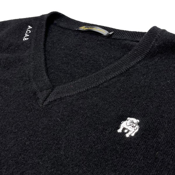画像4: WASHABLE WOOLLY V-NECK JUMPER  BLACK