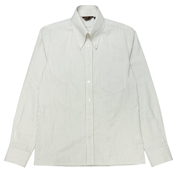 画像1: RETRO B.D.SHIRTS  STRIPE GREY
