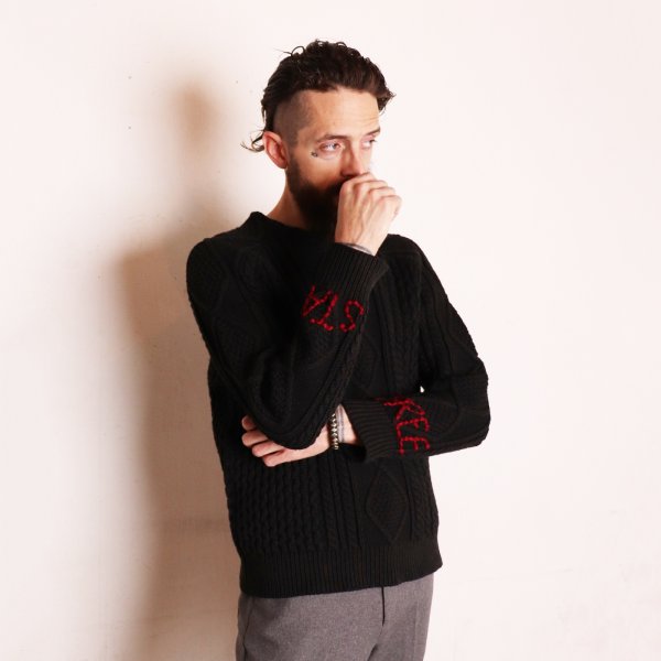 画像10: WASHED ALAN KNIT JUMPER  BLACK