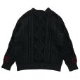 画像2: WASHED ALAN KNIT JUMPER <br>BLACK (2)