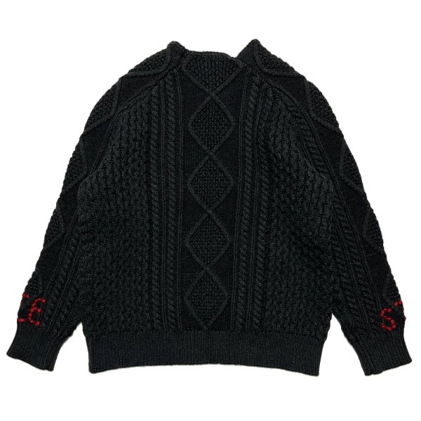 画像2: WASHED ALAN KNIT JUMPER  BLACK
