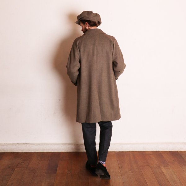 画像13: BIRDS-EYE TWEED COAT  BROWN-BEIGE