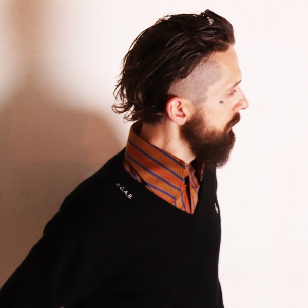 画像8: WASHABLE WOOLLY V-NECK JUMPER  BLACK