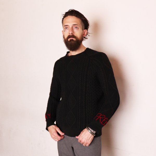 画像8: WASHED ALAN KNIT JUMPER  BLACK