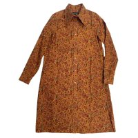 BEAGLE SHIRTS DRESS  PAISLEY ORANGE