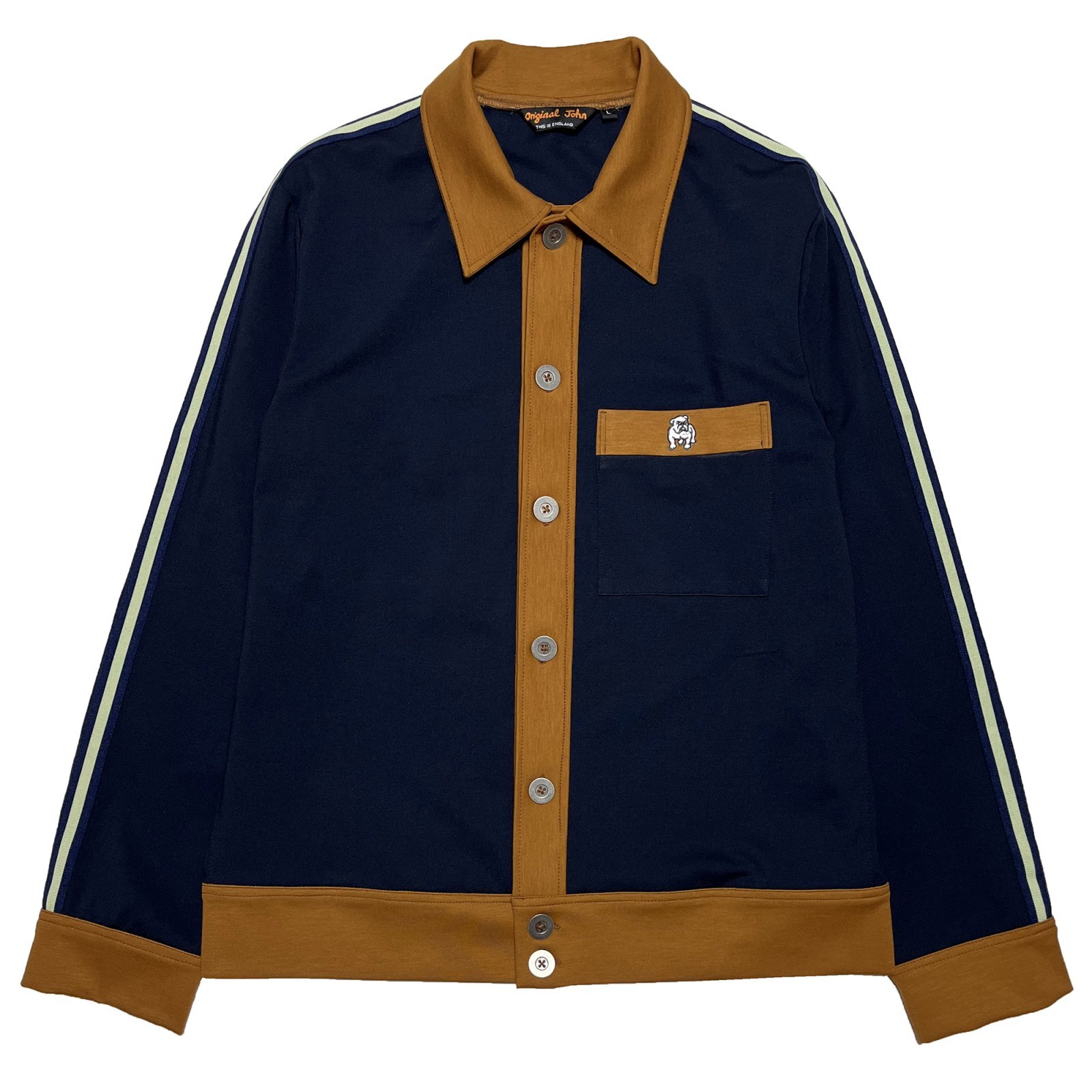 BUTTON UP TRACK JACKET NAVY