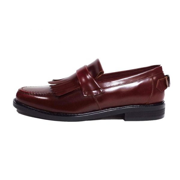 画像1: <span style="color: #ff0000;">【30%OFF】</span>BUCKLE LOAFER BURGUNDY (1)